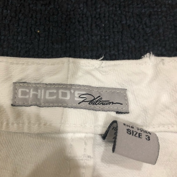 Chico’s Platform White Capris Size 16 - Picture 7 of 11